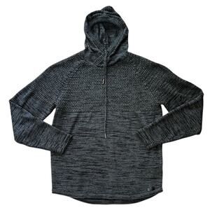 Outpost Makers Crossover Black Charcoal Hooded Sweater Men's Medium